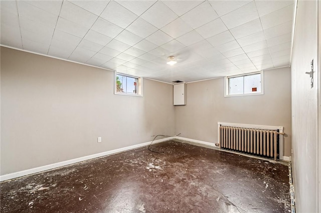 308 Cypress St, Rostraver, PA 15089 - below grade area featuring radiator heating unit and baseboards