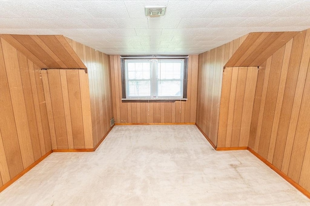 508 Meadow St, North Union Twp, PA 15401 - bonus room featuring wood walls and light carpet