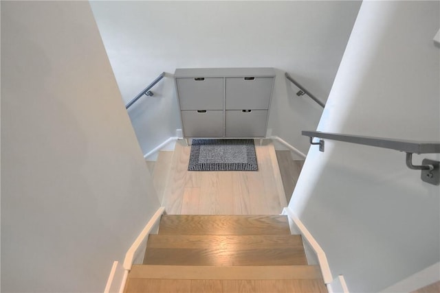 302 Highpointe Dr, Seven Fields Boro, PA 16046 - stairway with wood finished floors and baseboards