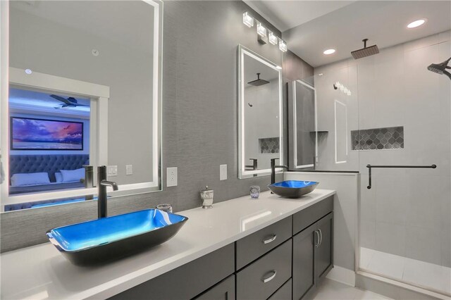 302 Highpointe Dr, Seven Fields Boro, PA 16046 - full bath featuring a stall shower and double vanity