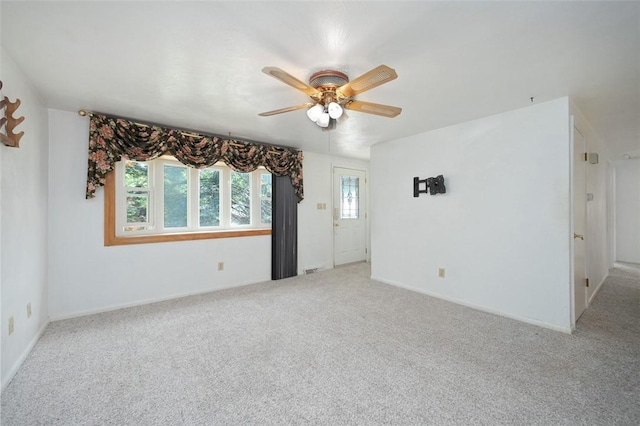 504 N St, Baldwin Boro, PA 15227 - spare room featuring a ceiling fan, carpet, and baseboards