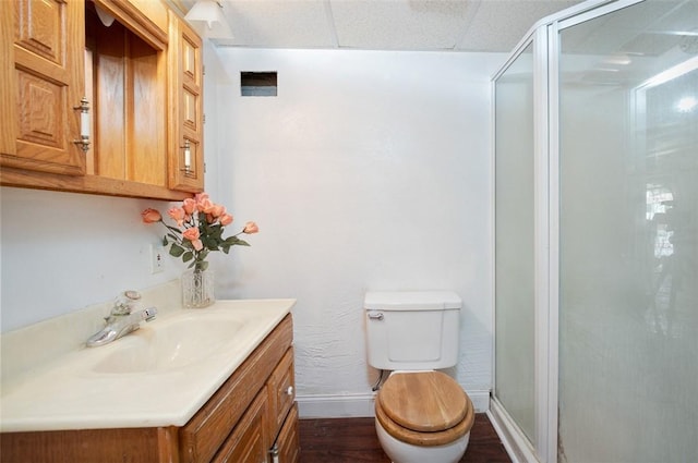 504 N St, Baldwin Boro, PA 15227 - full bath with baseboards, vanity, a stall shower, and toilet