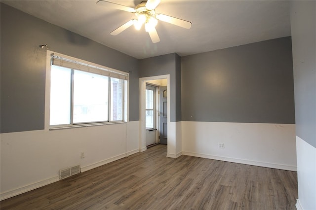 202 Jane St, Mckees Rocks, PA 15136 - spare room featuring wood finished floors, ceiling fan, and baseboards