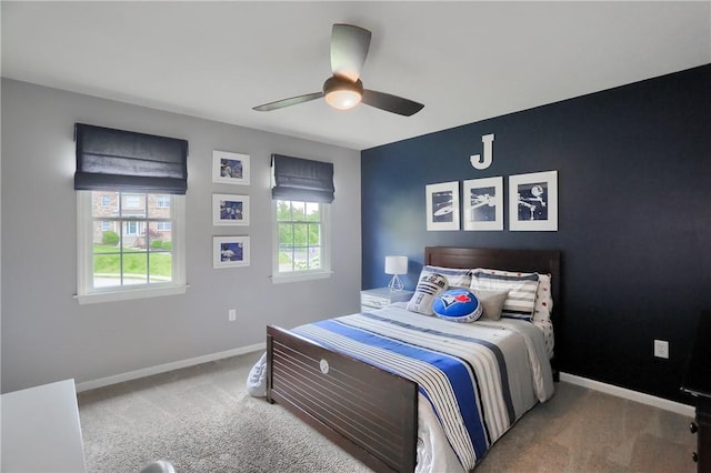 814 Graywyck Dr, Seven Fields Boro, PA 16046 - carpeted bedroom with baseboards and ceiling fan