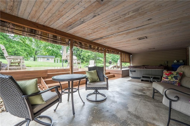322 Franklin Dr, Peters Twp, PA 15241 - view of patio with a hot tub