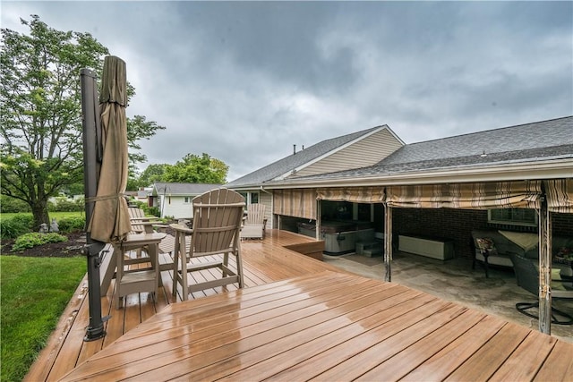 322 Franklin Dr, Peters Twp, PA 15241 - wooden terrace with a patio