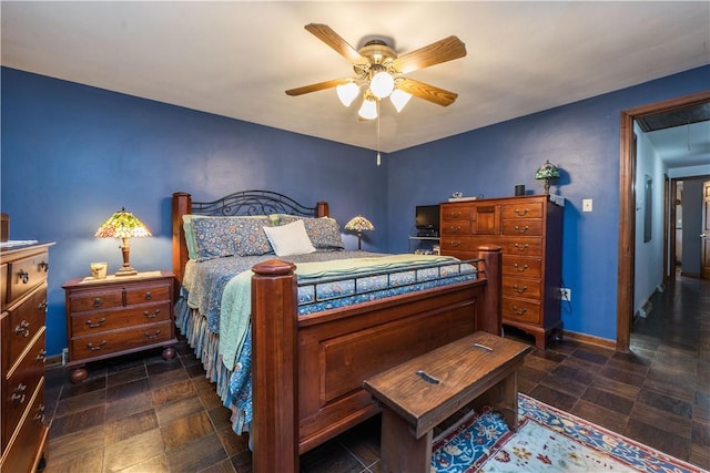 322 Franklin Dr, Peters Twp, PA 15241 - bedroom with a ceiling fan and attic access