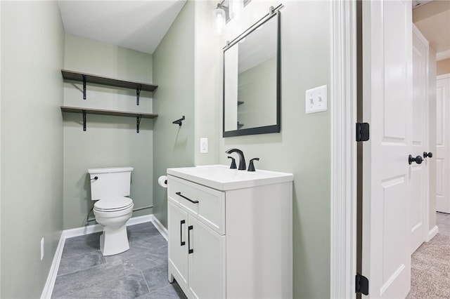 450 Limestone Dr, Bethel Park, PA 15102 - bathroom with vanity, toilet, and baseboards