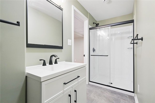 450 Limestone Dr, Bethel Park, PA 15102 - bathroom featuring a stall shower and vanity