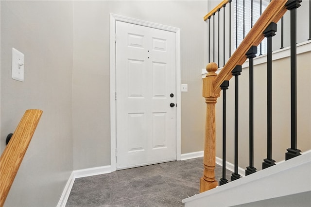 450 Limestone Dr, Bethel Park, PA 15102 - foyer featuring stairway and baseboards