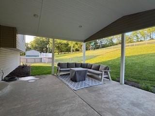 142 Poorbaugh Rd, Bullskin Twp, PA 15425 - view of patio / terrace with an outdoor hangout area