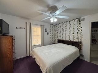 142 Poorbaugh Rd, Bullskin Twp, PA 15425 - bedroom featuring baseboards, ceiling fan, and dark carpet