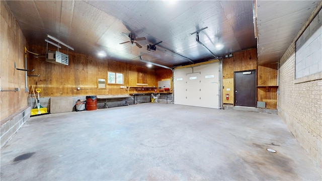 721 Herman Rd, Summit Twp But, PA 16002 - garage with a ceiling fan and a garage door opener