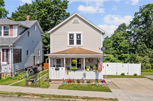 800 Romine Ave, Port Vue, PA 15133 - view of front facade with covered porch and central AC unit