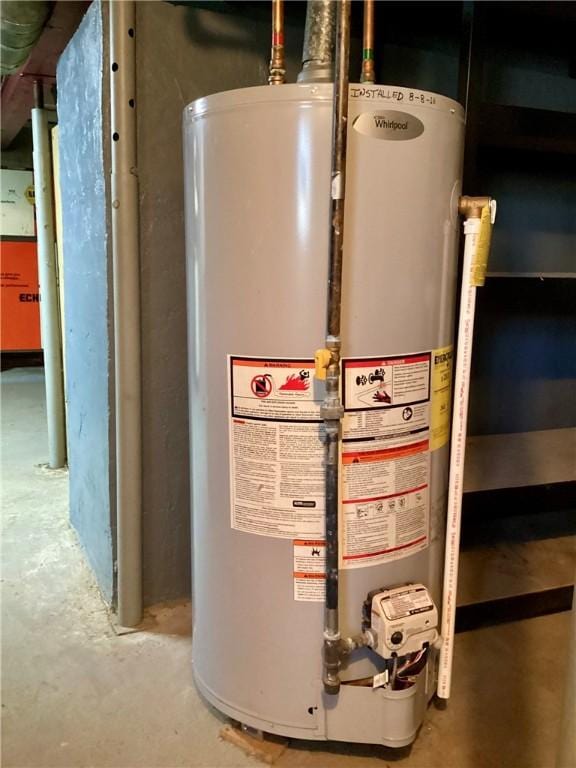 923 Fentzel, Tarentum, PA 15084 - utility room featuring gas water heater