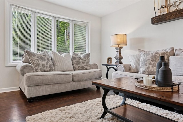 1703 Barry Dr, North Huntingdon, PA 15642 - living room with baseboards and wood finished floors
