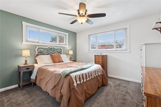 1703 Barry Dr, North Huntingdon, PA 15642 - carpeted bedroom with baseboards and ceiling fan