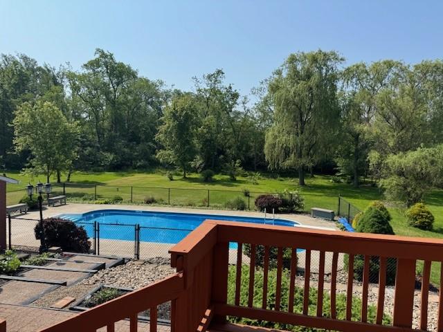 206 Brook Hollow Rd, Mount Pleasant Twp Wml, PA 15666 - view of pool featuring view of scattered trees