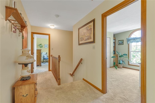 117 Bayberry Ln, Cranberry Twp, PA 16066 - corridor featuring an upstairs landing, carpet floors, and baseboards