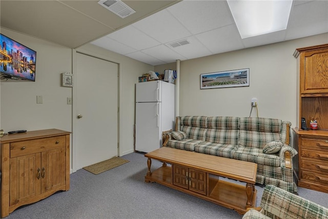 117 Bayberry Ln, Cranberry Twp, PA 16066 - carpeted living room with a paneled ceiling