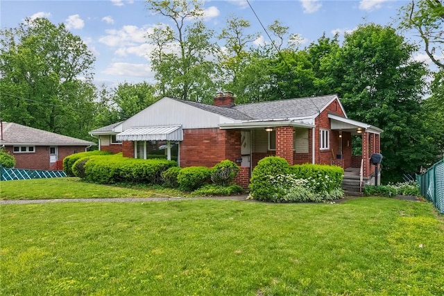 1341 Foxboro Dr, Monroeville, PA 15146 - bungalow-style house featuring brick siding, a chimney, and a porch