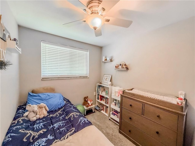 2787 Queensboro Ave, Baldwin Twp, PA 15226 - bedroom with light colored carpet and ceiling fan