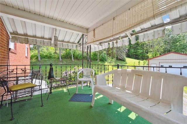 178 Sagamore Rd, Cowanshanock Twp, PA 16249 - view of patio / terrace with an outdoor structure and a balcony