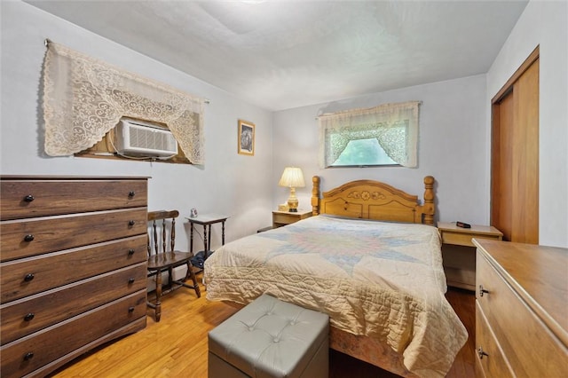 178 Sagamore Rd, Cowanshanock Twp, PA 16249 - bedroom featuring light wood-style flooring and a wall mounted air conditioner