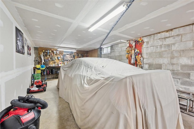 178 Sagamore Rd, Cowanshanock Twp, PA 16249 - garage featuring concrete block wall