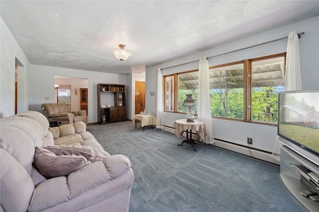 178 Sagamore Rd, Cowanshanock Twp, PA 16249 - living room featuring carpet floors and a baseboard radiator