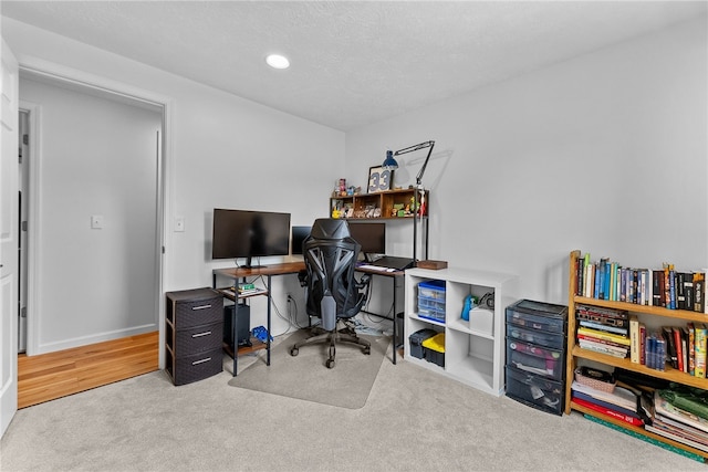 2406 Rolling Farms Rd, Shaler, PA 15116 - office area with carpet, recessed lighting, and baseboards