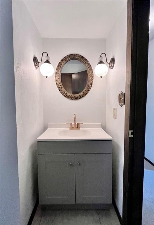 590 N Kings Creek Rd, Pa, PA 15021 - bathroom with vanity and baseboards