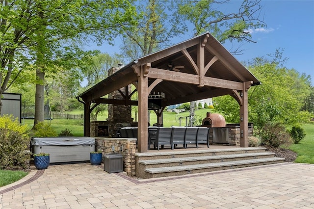 809 Timber Trl, Collier Twp, PA 15071 - view of community with a gazebo, a patio area, and a hot tub