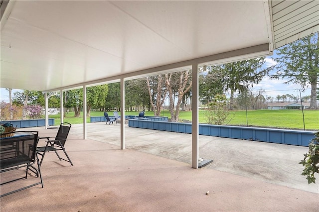 507 Moss Ln, Pymatuning Twp, PA 16125 - view of pool with a patio, a lawn, and outdoor dining area