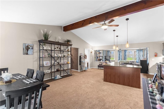 507 Moss Ln, Pymatuning Twp, PA 16125 - office area featuring ceiling fan, carpet floors, and baseboards