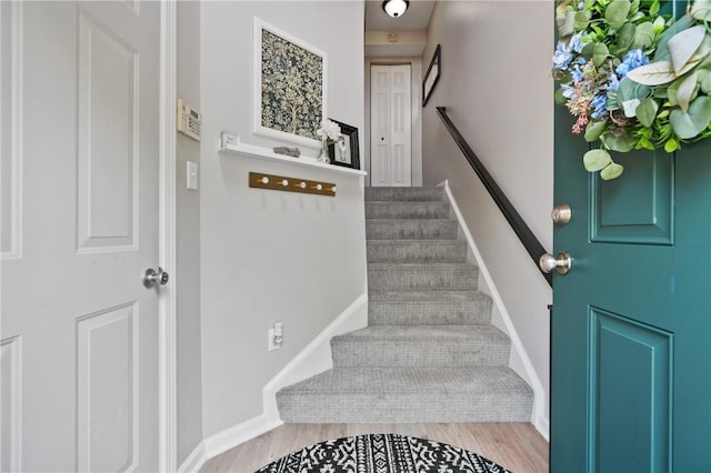 675 Village Green Blvd E, Adams Twp, PA 16046 - stairway featuring wood finished floors and baseboards