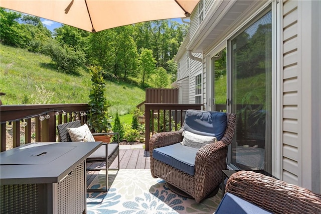 675 Village Green Blvd E, Adams Twp, PA 16046 - deck with view of scattered trees