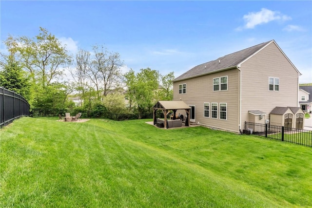 108 General Ct, Jackson Twp But, PA 16063 - view of yard featuring a gazebo, an outdoor living space, and a patio