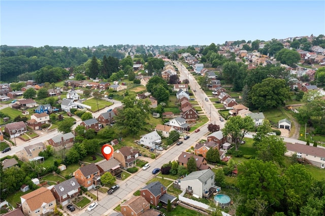 1624 Rockford Ave, Brookline, PA 15226 - aerial overview of property's location with nearby suburban area