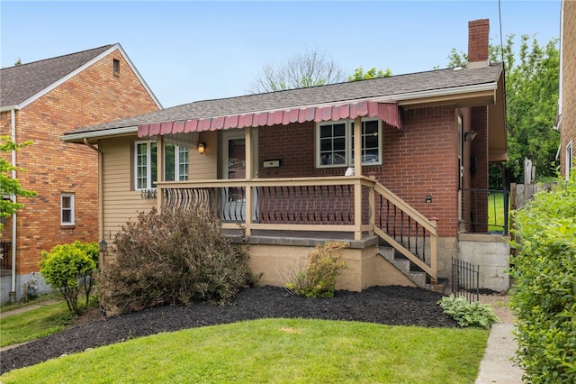 1624 Rockford Ave, Brookline, PA 15226 - single story home featuring a chimney, brick siding, a front lawn, and a shingled roof
