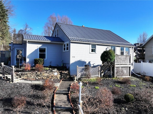 114 Bebout Rd, Peters Twp, PA 15367 - rear view of property with metal roof and a standing seam roof