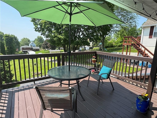 1172 Oak St, Indiana Boro Ind, PA 15701 - wooden terrace with a yard and stairway