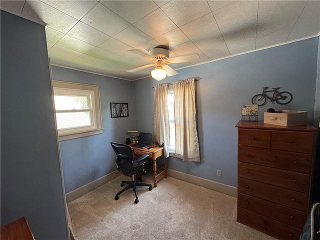 1172 Oak St, Indiana Boro Ind, PA 15701 - carpeted home office featuring ceiling fan and baseboards