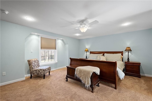 1299 Oakridge Rd, South Fayette, PA 15057 - bedroom featuring light carpet, baseboards, and ceiling fan