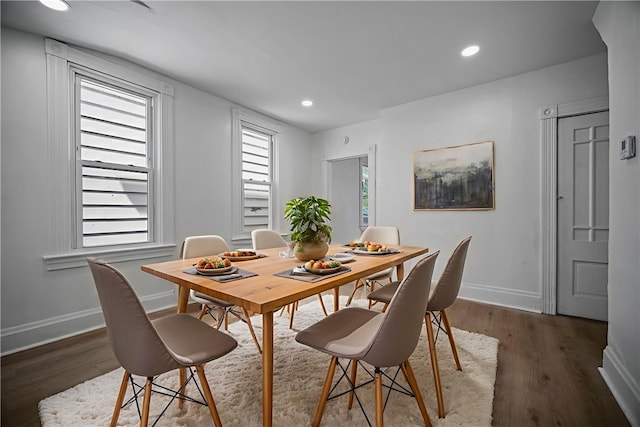 815 W Main St, Carnegie, PA 15106 - dining area featuring baseboards, wood finished floors, and recessed lighting
