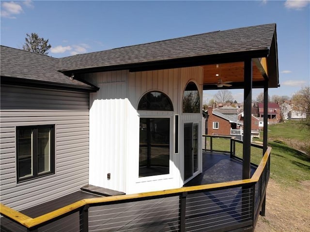 2040 Constitution Blvd, Elizabeth Twp/Boro, PA 15135 - view of exterior entry with roof with shingles and ceiling fan