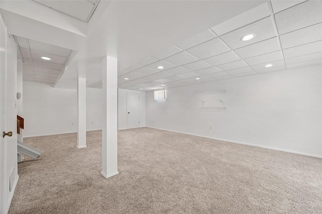 1648 Little Meadow Rd, Upper St Clair, PA 15241 - basement with carpet floors, recessed lighting, and baseboards