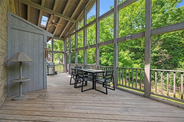 1648 Little Meadow Rd, Upper St Clair, PA 15241 - sunroom featuring outdoor dining area and vaulted ceiling