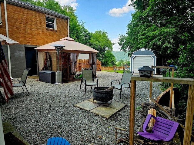 1099 Vine St, Coraopolis, PA 15108 - view of patio with a gazebo and a fire pit