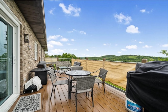 155 Pride Dr, Rostraver, PA 15012 - wooden terrace featuring outdoor dining space and area for grilling